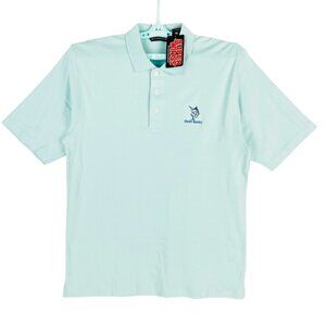 Baypointe Men's Aqua Polo Shirt Size XL Marlin Embroidery Short Sleeve NWT